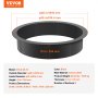 VEVOR Fire Pit Ring, 40-Inch Outer/36-Inch Inner Diameter, 10inch Height 2.5mm Thick Fire Pit Insert, Heavy Duty Carbon Steel Liner DIY Campfire Ring above or In-Ground, for Outdoor Camping, Bonfires