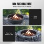 VEVOR Fire Pit Ring Round 44 Inch Outer Steel Liner DIY Campfire Ring Firepit