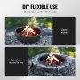 VEVOR Fire Pit Ring Round 35 Inch Outer Steel Liner DIY Campfire Ring Firepit