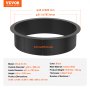 VEVOR Fire Pit Ring, 35-Inch Outer/31-Inch Inner Diameter, 10inch Height Fire Pit Insert, Heavy Duty Carbon Steel Liner DIY Campfire Ring above or In-Ground, for Outdoor Camping, Bonfires