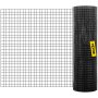 VEVOR 61 x 3048 cm gegalvaniseerd vinylgecoat stalen kettingschakelhek van 16 gauge met kniptang en een paar stoffen handschoenen, voor tuinafscheidingen en dierenverblijven