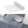 VEVOR carpet protector for pets with a cat lying on a dotted clear carpet roll.