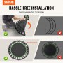 VEVOR Foldable Mini Trampoline, 36 Inch Fitness Rebounder, Max Load 220 lbs Exercise Trampoline, Stable & Quiet Indoor Small Workout Trampoline, Mini Trampoline for Adults Indoor/Garden Workout