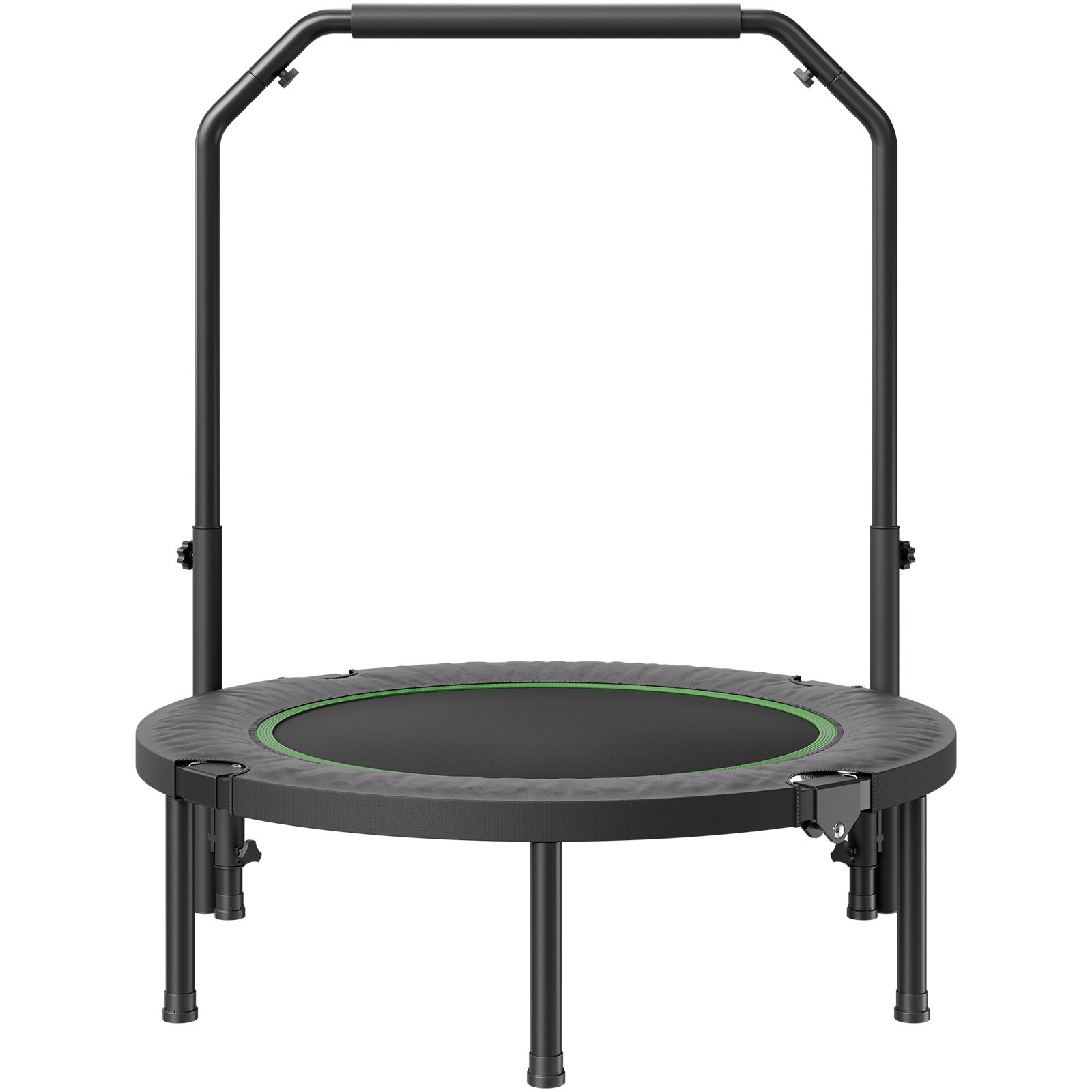 VEVOR Opvouwbare Mini Trampoline Fitness Rebounder 1027 mm, 150 kg Laadvermogen Trainingstrampoline, Rebounder Sporttrampoline Tuintrampoline met 4-niveau hoogteverstelbare handgreep en 32 veren