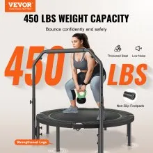 VEVOR Mini Fitnesstrampoline Trainingstrampoline Volwassenen 132 cm 205 kg Opvouwbaar