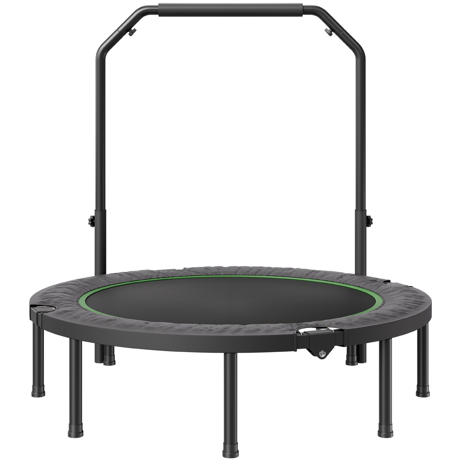 VEVOR Opvouwbare Mini Trampoline Fitness Rebounder 132 cm, 205 kg Laadvermogen Trainingstrampoline, Rebounder Sporttrampoline Tuintrampoline met 4-niveau hoogteverstelbare handgreep en 40 veren Trampolines