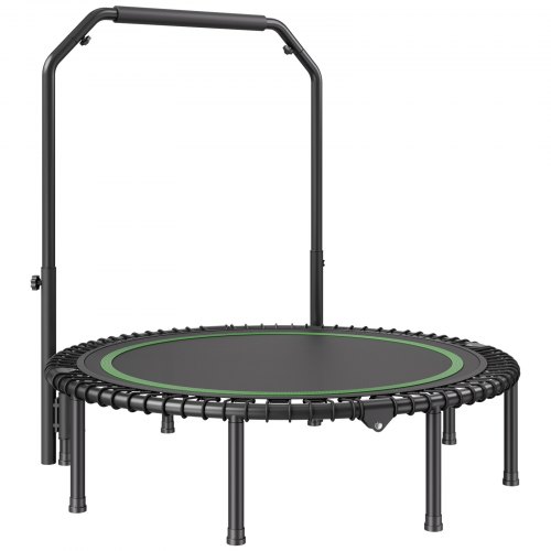 VEVOR Opvouwbare mini-trampoline, fitness, 1295 mm, trainingstrampoline, maximale belasting 205 kg, sportieve mini-trampoline, tuintrampoline met in hoogte verstelbare handgreep in 4 standen, zwart VEVOR Opvouwbare mini-trampoline, fitness, 1295 mm, trainingstrampoline, maximale belasting 205 kg, sportieve mini-trampoline, tuintrampoline met in hoogte verstelbare handgreep in 4 standen, zwart