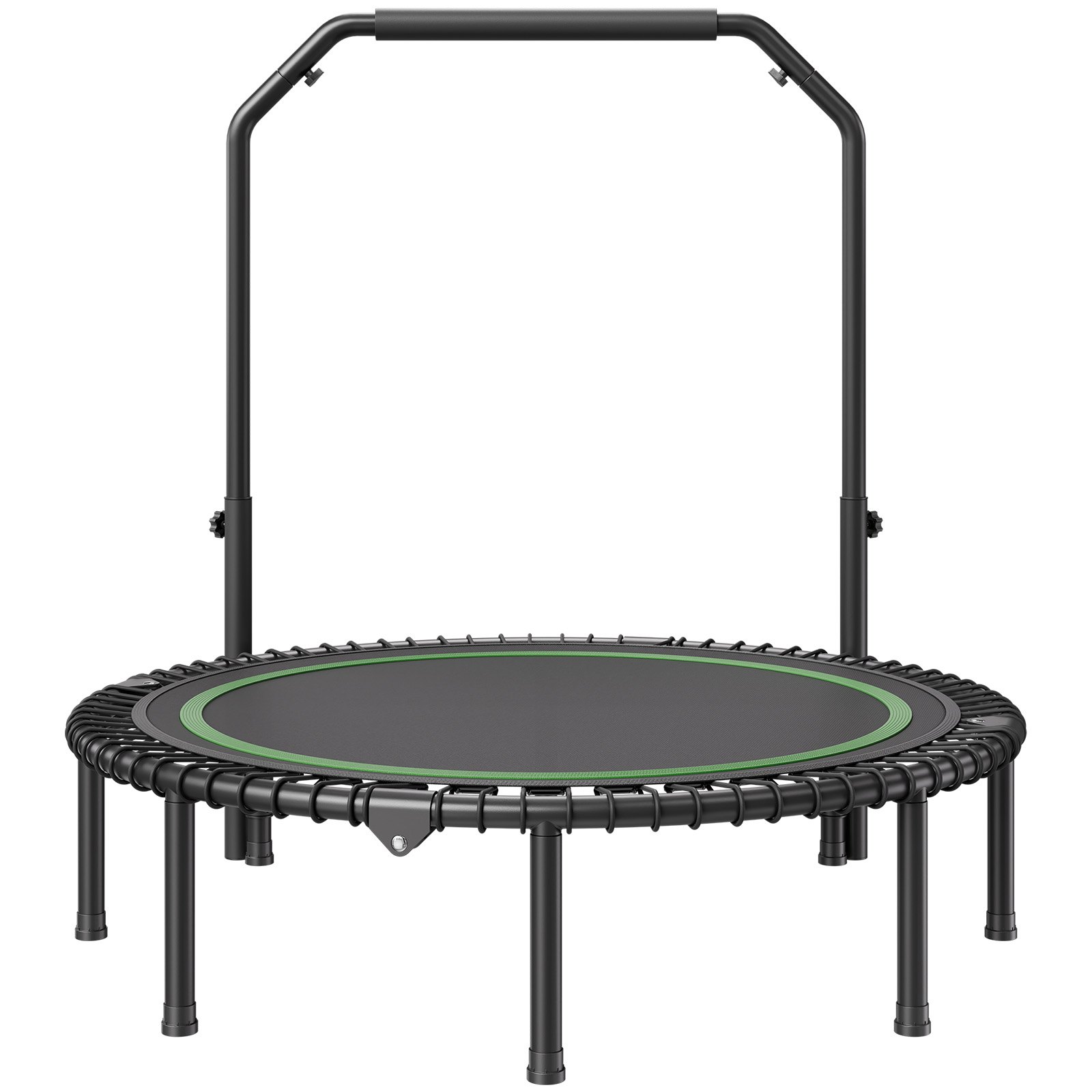 VEVOR Opvouwbare Mini Trampoline Fitness Rebounder 1295 mm 205 kg Laadvermogen Trainingstrampoline, Rebounder Sporttrampoline Tuintrampoline met 4-niveau hoogteverstelbare handgreep en 42 spanbanden