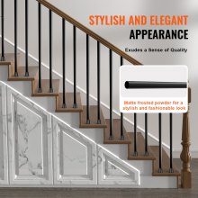 VEVOR Metalen trapbalusters 19x19x810mm lange decoratieve aluminium balustrades 101 stuks dekbalusters met schroeven Klassieke holle terrasleuning