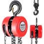 VEVOR Hand Chain Hoist, 2 Ton Capacity, Manual Chain Block with Upgrade G70 Galvanized Chain, 3 m Lifting Height, Heavy Duty Pulley Hoist for Garage Warehouse Automotive Machinery, Red