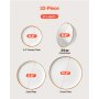 VEVOR Serviesset voor 8 personen (32-delig) Ronde borden en kommen, keramisch servies, vaatwasser- en magnetronbestendig keukengerei, voor dessert, salade, soep, pasta, wit