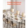 VEVOR Serviesset voor 8 personen (32-delig) Ronde borden en kommen, Keramisch servies, Vaatwasser- en magnetronbestendig, voor dessert, salade, soep, pasta, wit