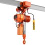 VEVOR elektrische kettingtakel 2000 kg, 6,1 m hefhoogte, driefase, met 100 m draadloze en 4,8 m bekabelde afstandsbediening, G100 dubbele ketting, noodstop, elektrische kettingtakel voor fabrieken, magazijnen en garages.