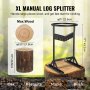 VEVOR Wood Splitter, XL Log Splitter for 8.6" Dia. Wood, Portable "V" Shaped Finger-safty Firewood Cutter, Heavy-duty Solid Steel Wedge Manual Log Maker, With Protection Bag for Home Campsite