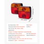 VEVOR Trailerverlichting 2-pack met 4 standen (remlicht/richtingaanwijzer/achterlicht/kentekenplaatverlichting), waterdichte en stofdichte trailerverlichtingsset voor vrachtwagens, boten en campers