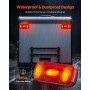 VEVOR Trailerverlichting Trailerverlichting met 6 standen (remlicht/richtingaanwijzer/achterlicht/kentekenplaatverlichting/achteruitrijlicht/mistlamp), Trailerverlichtingsset met kabelboom voor vrachtwagens