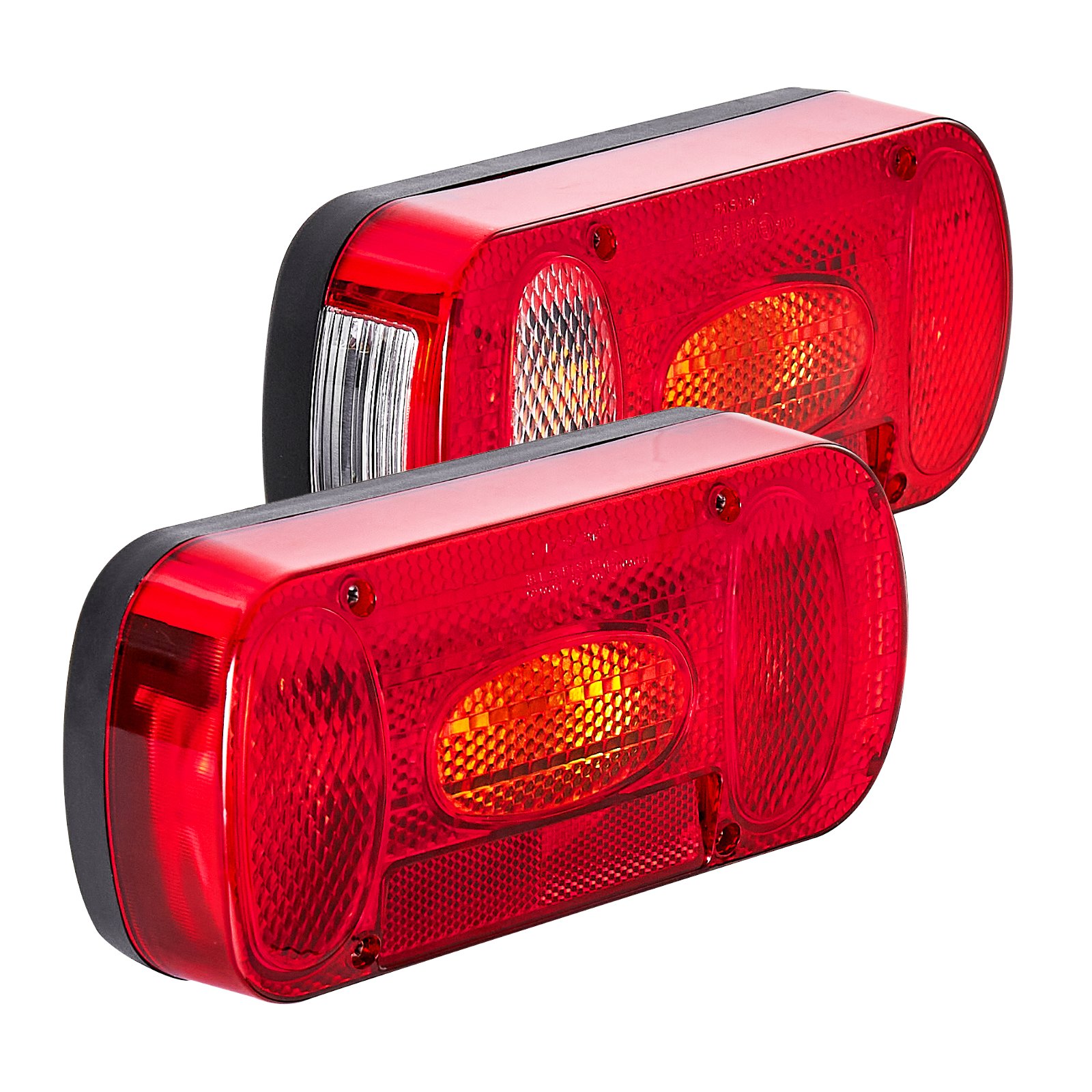 VEVOR Trailerverlichting Trailerverlichting met 6 standen (remlicht/richtingaanwijzer/achterlicht/kentekenplaatverlichting/achteruitrijlicht/mistlamp), Trailerverlichtingsset met kabelboom voor vrachtwagens