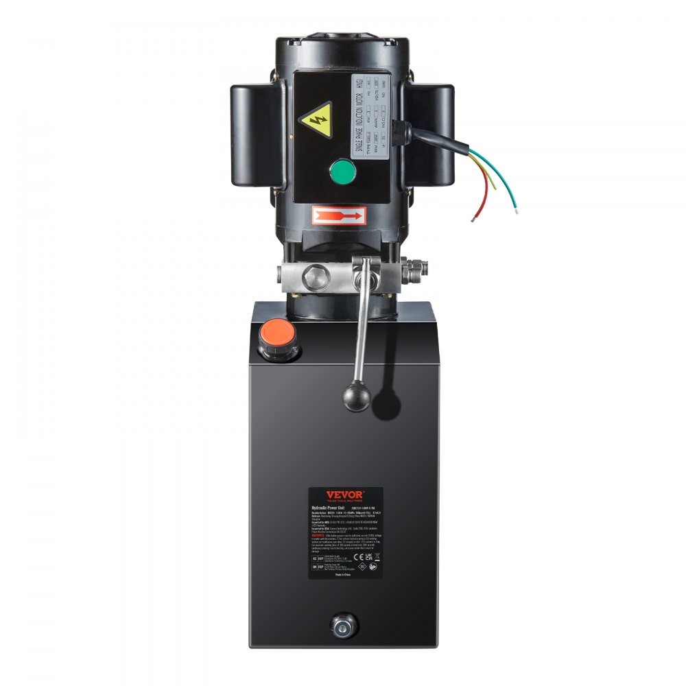VEVOR Hydraulische pomp Hydraulisch aggregaat 220V Hydraulisch aggregaat 2200W, Enkelwerkende hydraulische pomp Hydraulisch aggregaat, 3,75 gal tank Handpomp Hydraulisch aggregaat, voor liften, heftrucks etc.