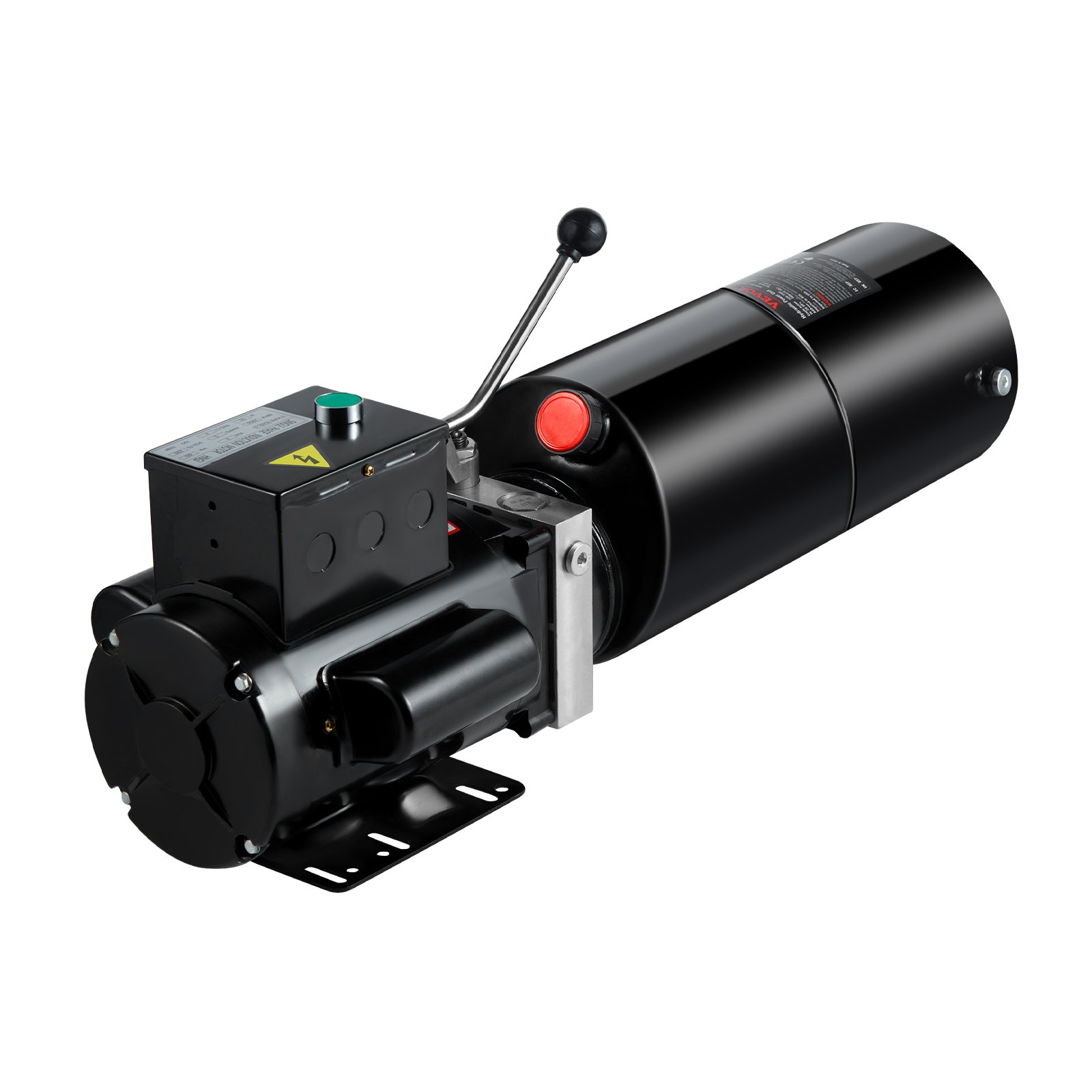 VEVOR Hydraulische pomp Hydraulisch aggregaat 220V Hydraulisch aggregaat 2200W, Enkelwerkende hydraulische pomp Hydraulisch aggregaat, 2,5 gal tank Handpomp Hydraulisch aggregaat, voor liften, heftrucks etc.