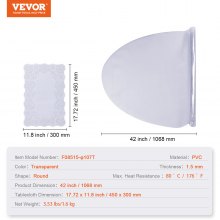 VEVOR Clear Table Cover Protector, 42 inch/1068 mm Round Table Cover, 1.5 mm Thick PVC Plastic Tablecloth, Waterproof Desktop Protector for Writing Desk, Coffee Table, Dining Room Table
