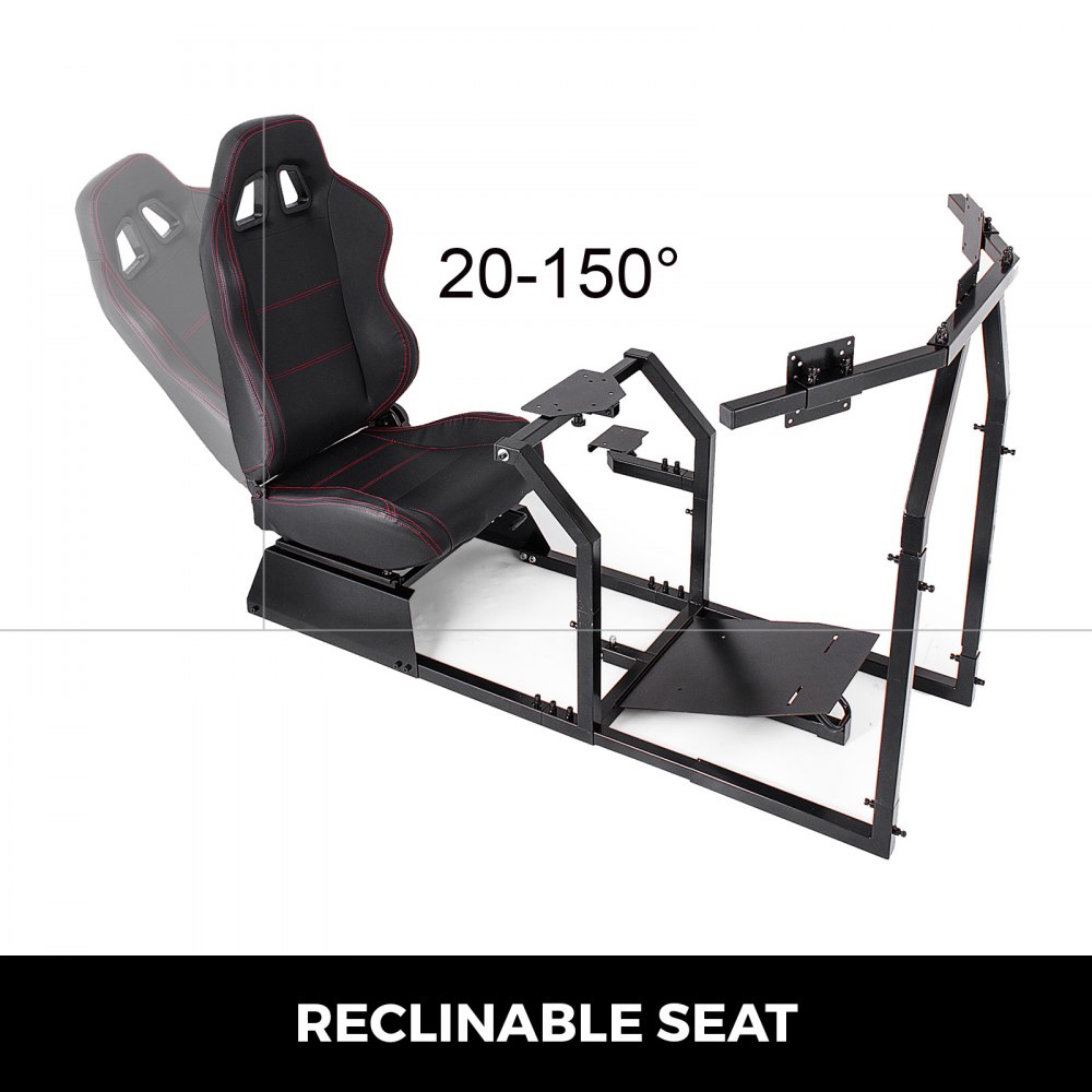 GTA-F Model Racing Simulator Cockpit-gamingstoel met drievoudige monitorstandaard