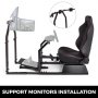 GTA-F Model Racing Simulator Cockpit-gamingstoel met drievoudige monitorstandaard
