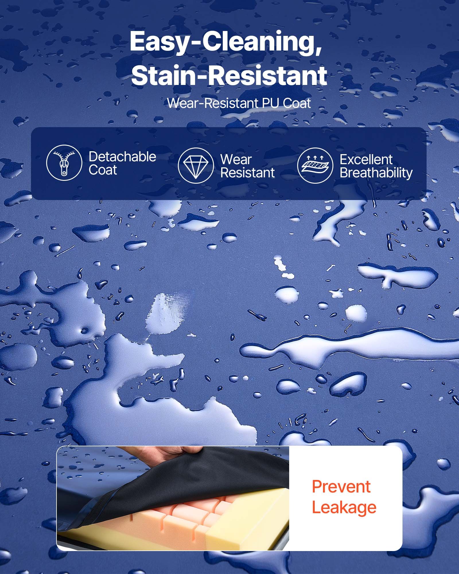 VEVOR Hospital Bed Mattress, 650 lbs Load, Long Term Care Pressure Redistribution Medical-Grade Dual Layer Foam Mattress, Waterproof for Bedsore Treatment Nursing Homes and Home Care, 42 x 80 x 6 in