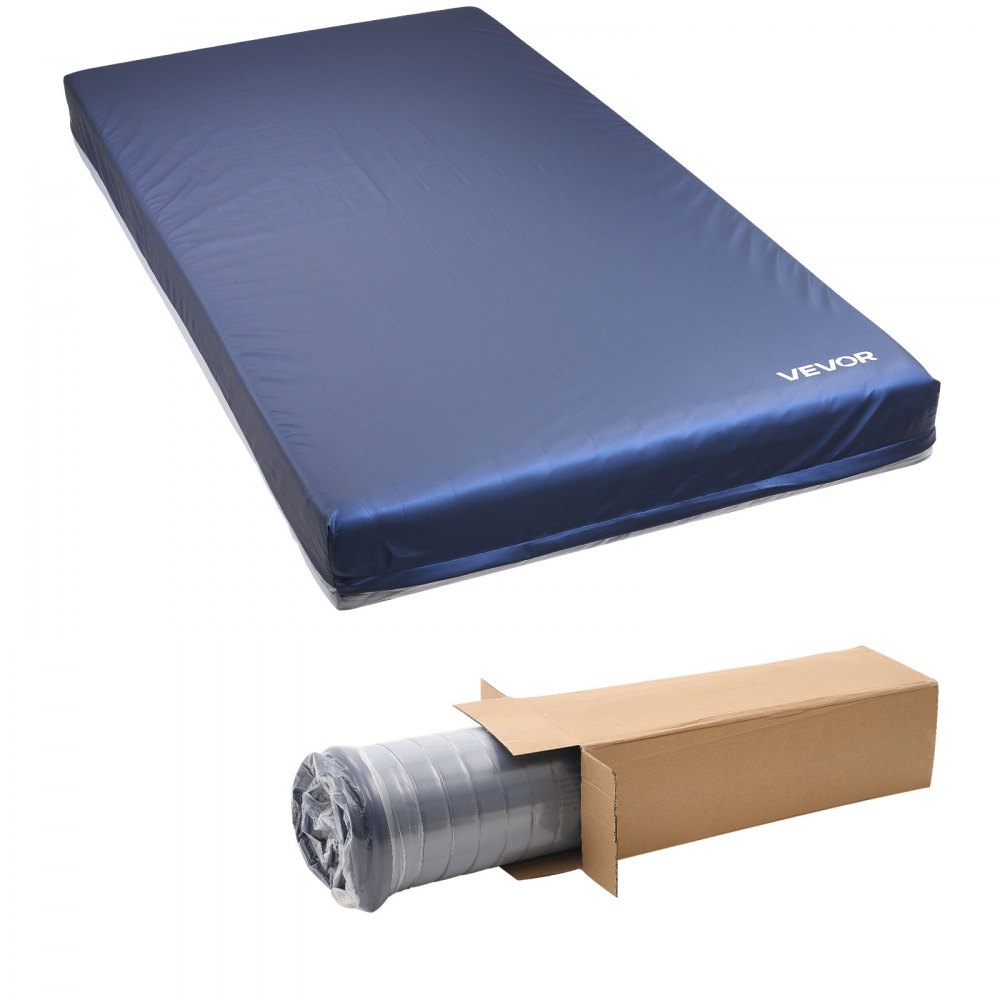 VEVOR verpleegmatras, draagvermogen 227 kg, medisch dubbellaags schuimmatras, waterdicht, voor de behandeling van decubitus in verpleeghuizen en thuiszorg, 2030 x 914 x 153 mm
