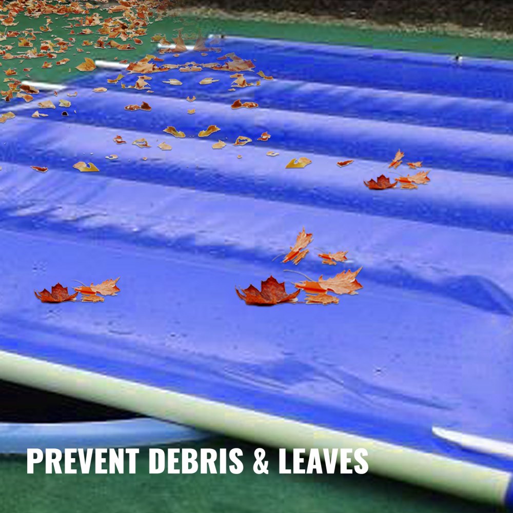 VEVOR Zwembadafdekking met Blauw Afmeting 3,2 x 6,2 m Afdekking voor Buitenzwembad Zwembadafmetingen 2,9 x 5,9 m Zwembad Afdekzeil, Rechthoekige Afdekking van Ingegraven Zwembad voor Garden, Hotel