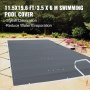 VEVOR Pool Safety Cover Fits 10.5x18.6ft Rectangle Inground Pools, Safety Pool Cover with Drainage Holes, Mesh Pool Cover for Swimming Pool, PVC Winter Safety Cover, Dark Grey