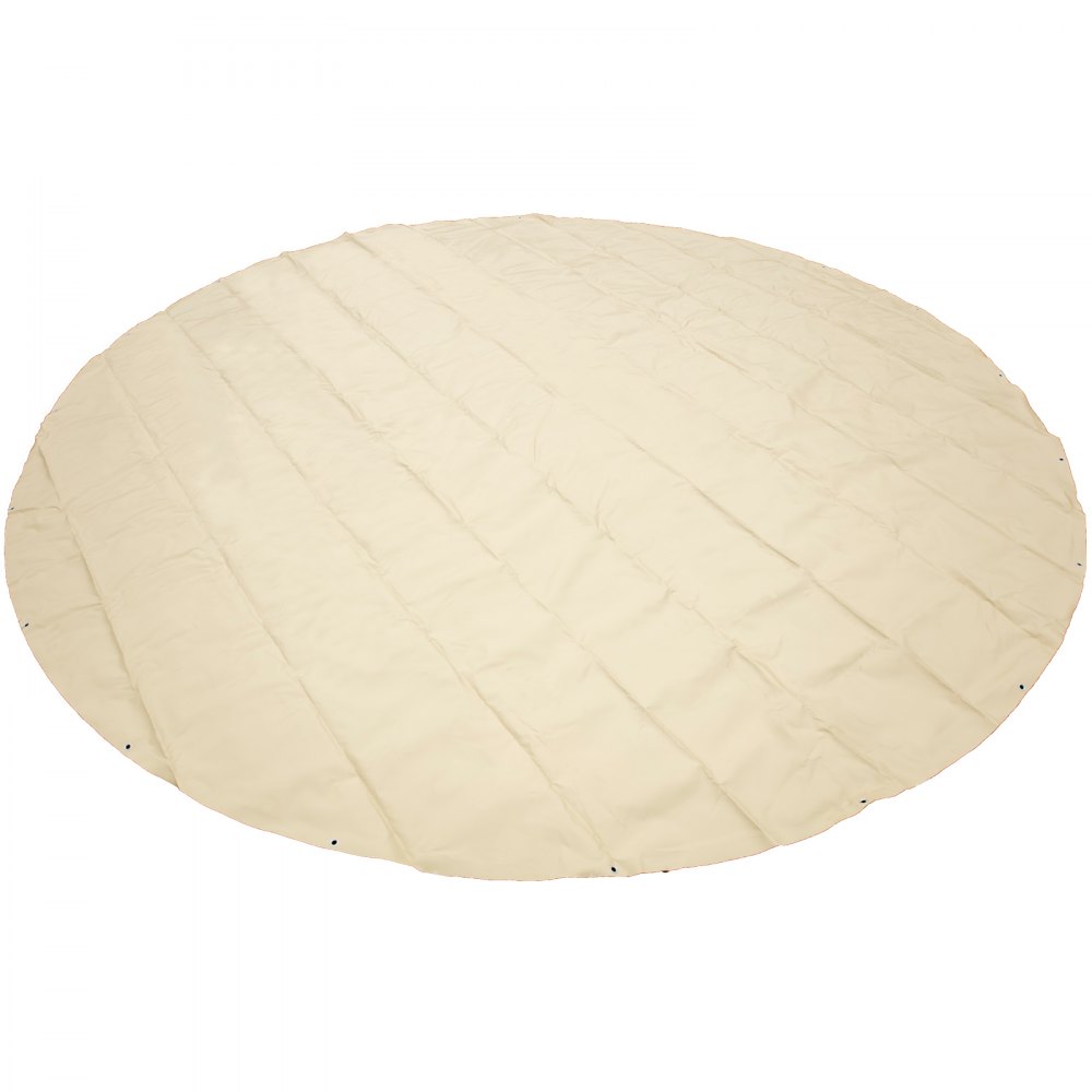 VEVOR Zwembadafdekking met Beige Afmeting 4,5 m Diameter Afdekking voor Buitenzwembad Zwembadgrootte 4,2 m Diameter Zwembad Afdekzeil, Rechthoekige Afdekking van Ingegraven Zwembad voor, Garden, Hotel