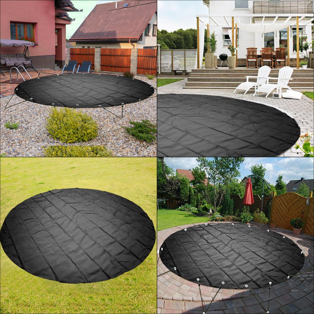 Vevor Zwembadafdekking Afdekking Voor Buitenzwembad 5 M In Diameter, Zwart