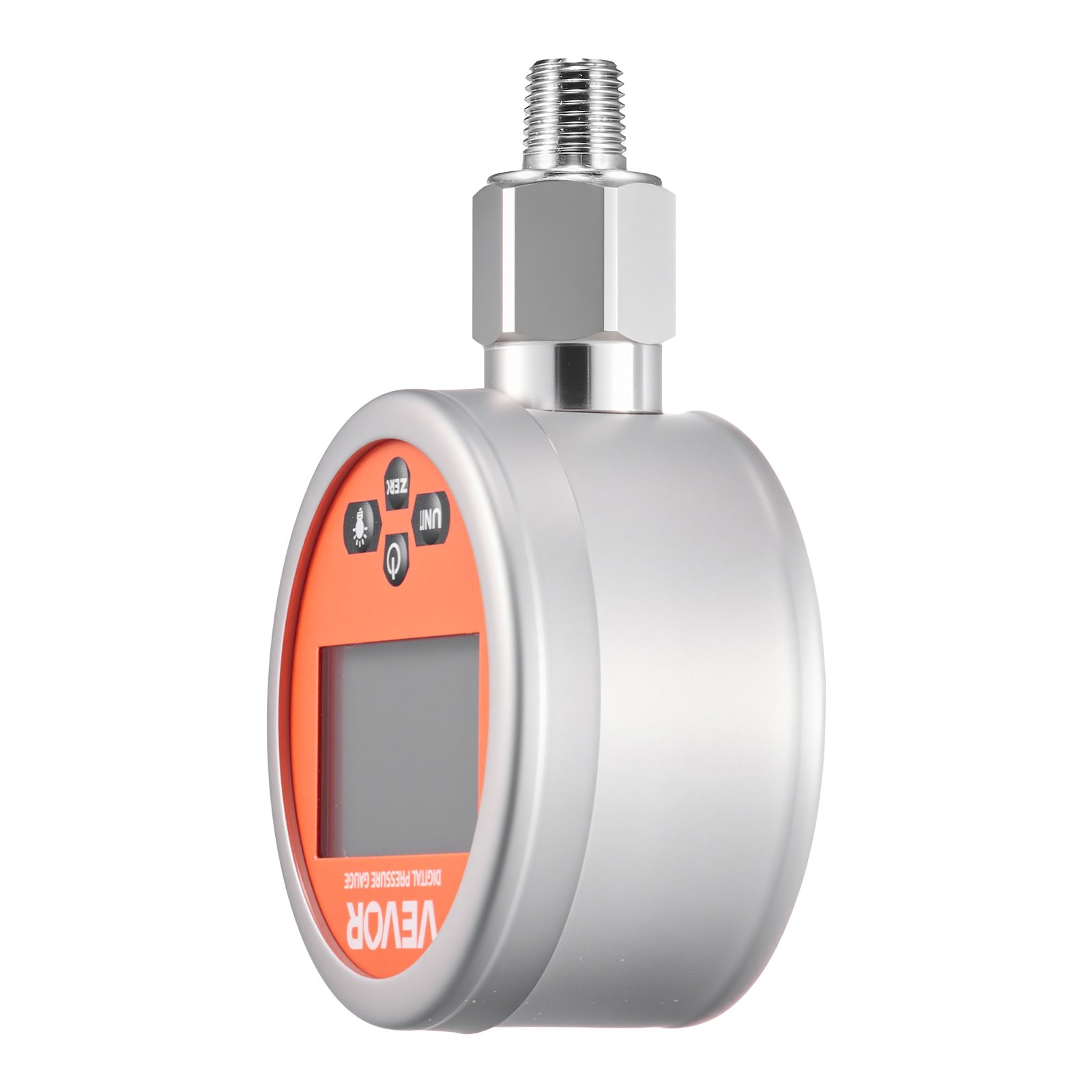 VEVOR Digitale hydraulische drukmeter, 0-700 bar hydraulische druksensor, manometertester met 1/4 inch NPT-basisingang voor graafmachines, hydraulische testmeter in roestvrijstalen behuizing