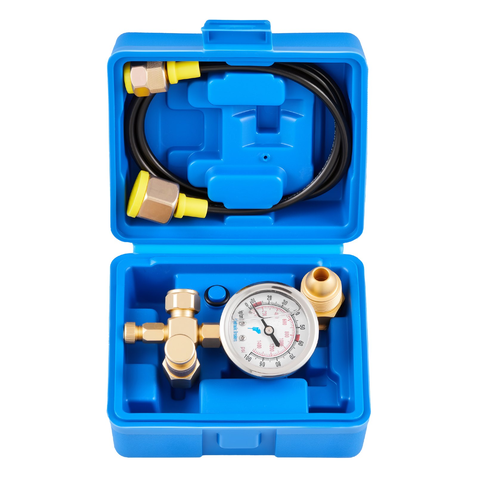 VEVOR hydraulische stikstofopslagkit, 0-1420 PSI stikstofvulkit, druktestsysteem met 1 manometer, 1 gasslang, 1 klephuis en 1 CGA580-adapter voor bouwmachines