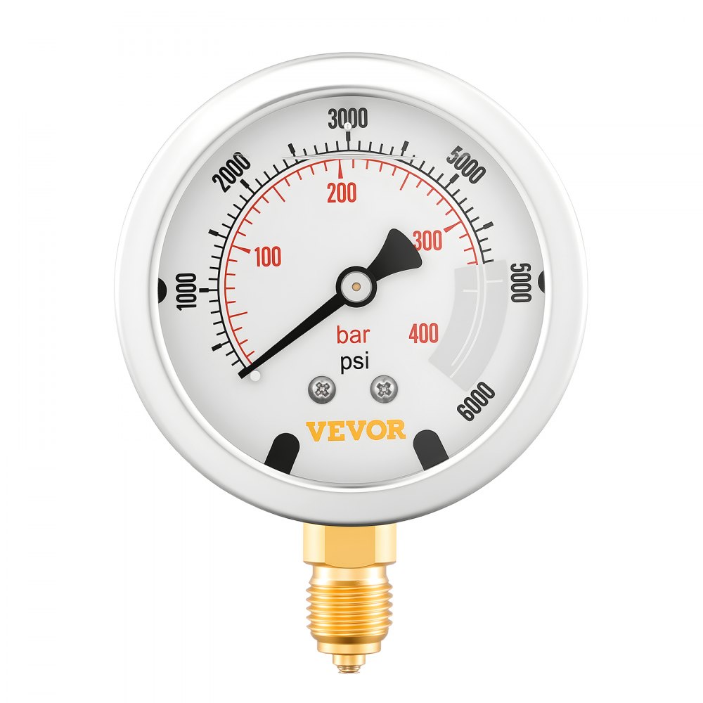 VEVOR Hydraulic Pressure Test Kit, 150/900/2300/6000/9000 PSI (10/60/160/400/600 Bar), Hydraulic Gauge Kit 5 Gauges 20 Couplings 4 Quick-Release Couplers 3 Hoses for Excavator Construction Machinery