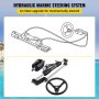 VEVOR Hydraulic Steering Kit 300 HP, Hydraulic Boat Steering Kit Helm Pump, Hydraulic Boat Steering Kit without Hydraulic Steering Hose for Boat Steering System
