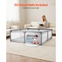 VEVOR Baby Playpen, 78.7″ x 58.7″ Large Toddlers Playpen, Indoor/Outdoor Baby Fence Play Yard with 50 Ocean Balls, Zippered Door & Breathable Mesh, No-Gap Safety Activity Center for Babies Toddlers