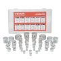 VEVOR 72 PCS JIC Hydraulic Fittings, Heavy Duty Master Industrial Hydraulic Cap and Plug, Hose Tube and Pipe Fitting Kit Cap and Plug Kit Precision Threading in 37° Dash Sizes 4 6 8 10 12 16