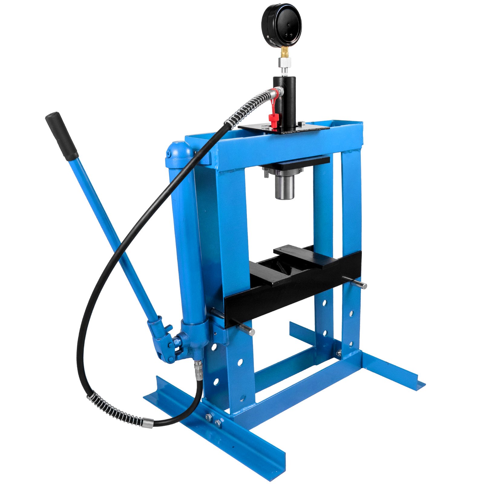 Hydraulische persset 22046 lb (ca. 10 t) framepersset met manometer blauw