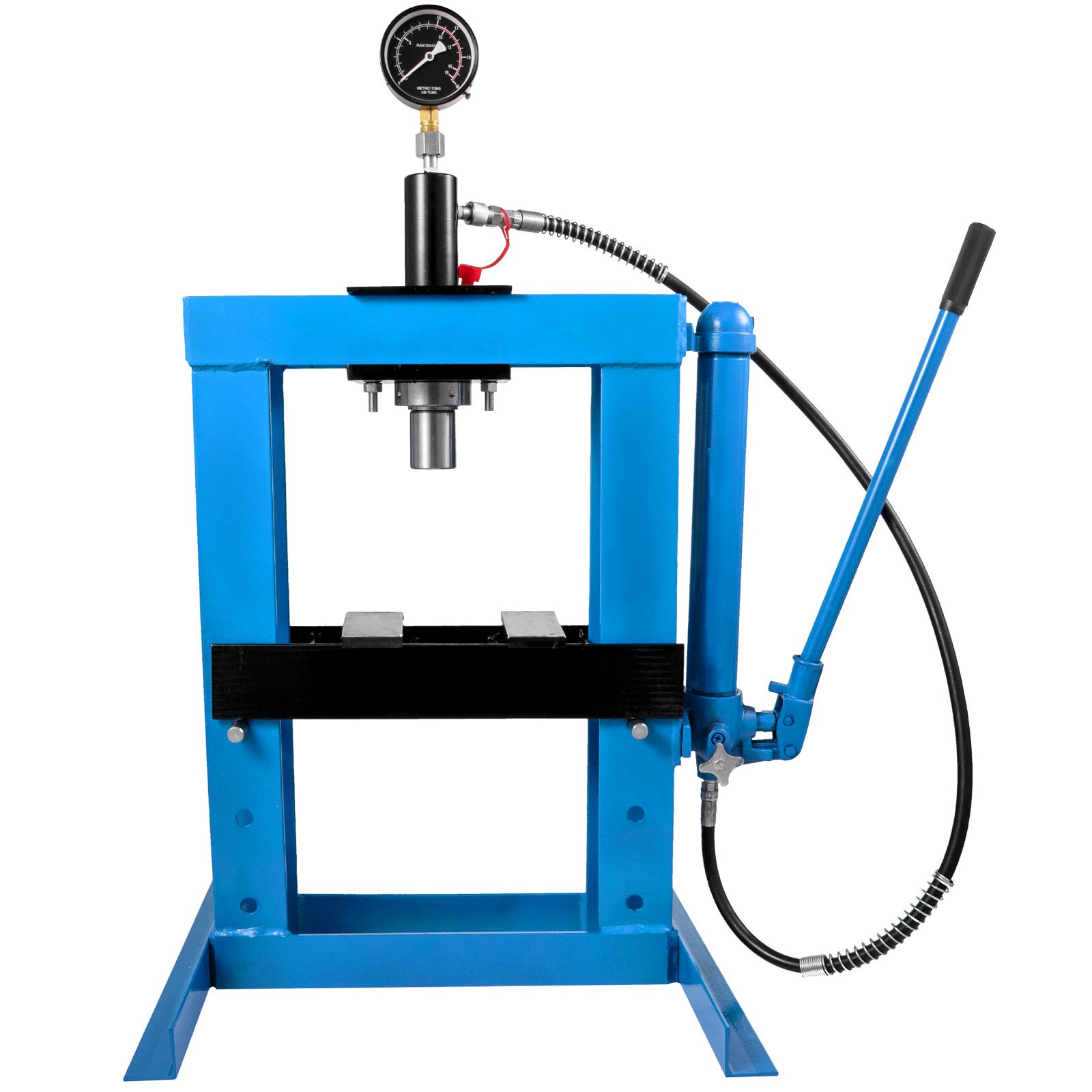Hydraulische persset 22046 lb (ca. 10 t) framepersset met manometer blauw