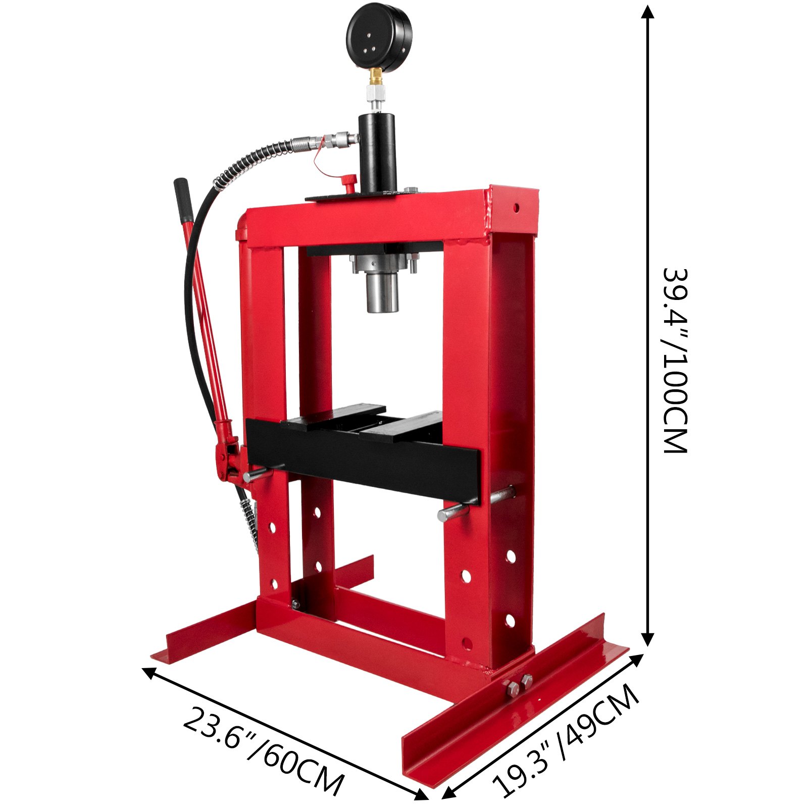 10 Ton Hydraulic Shop Press Floor Stand Jack Manganese Spring Heavy Duty Bench Top Mount