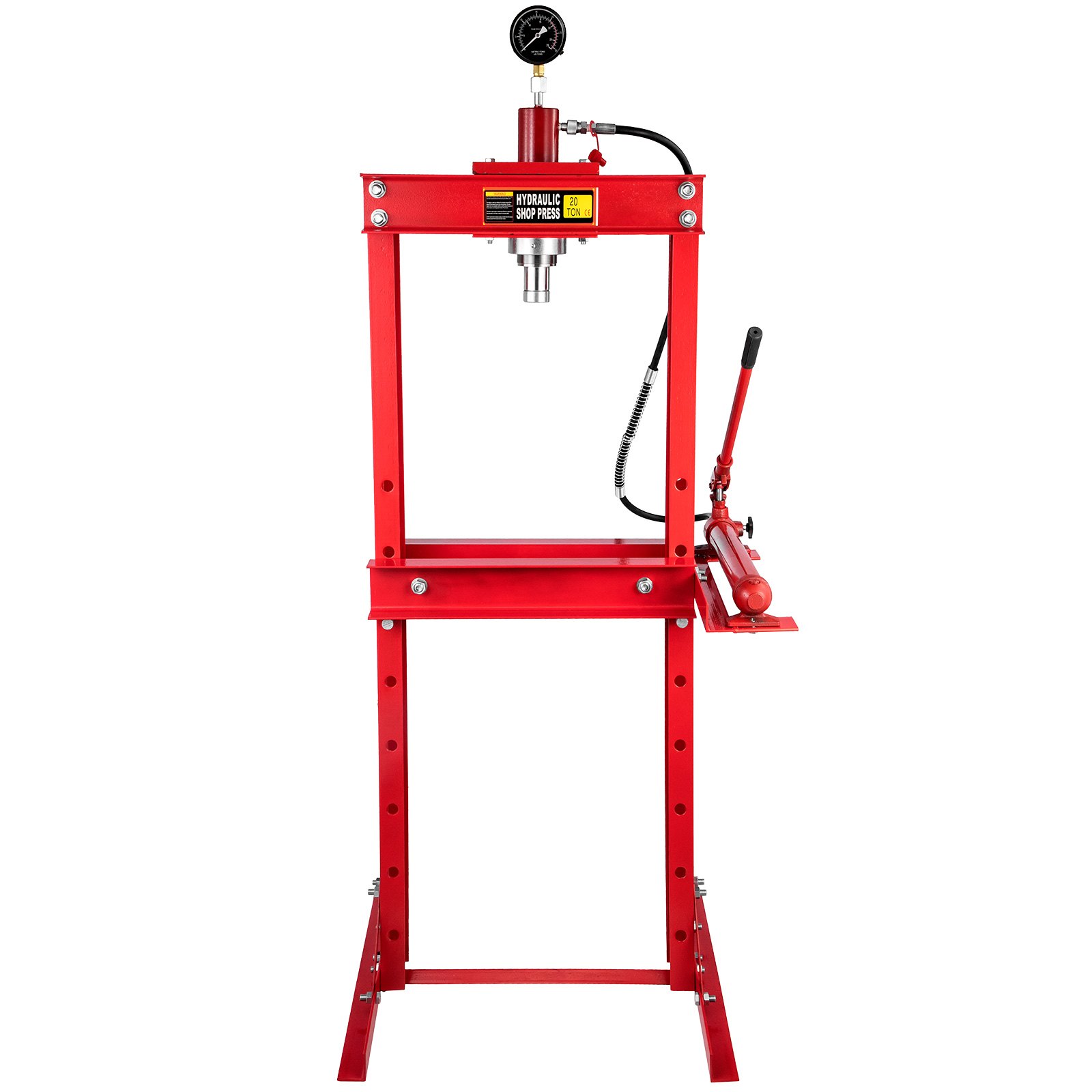 Vevor Hydraulische Pers Hydraulische Werkplaatspers 20 Ton Bench Top Mount Rood