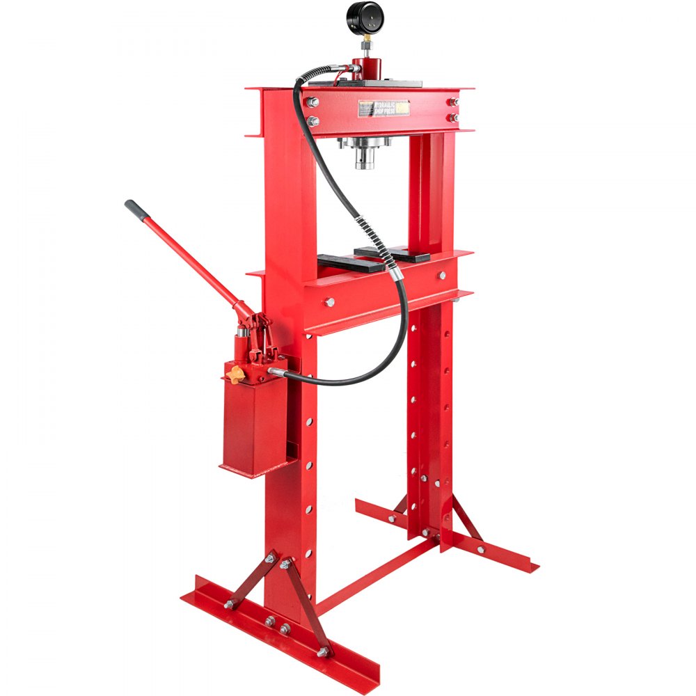 Vevor Hydraulische Pers Hydraulische Werkplaatspers 30 Ton Bench Top Mount Rood