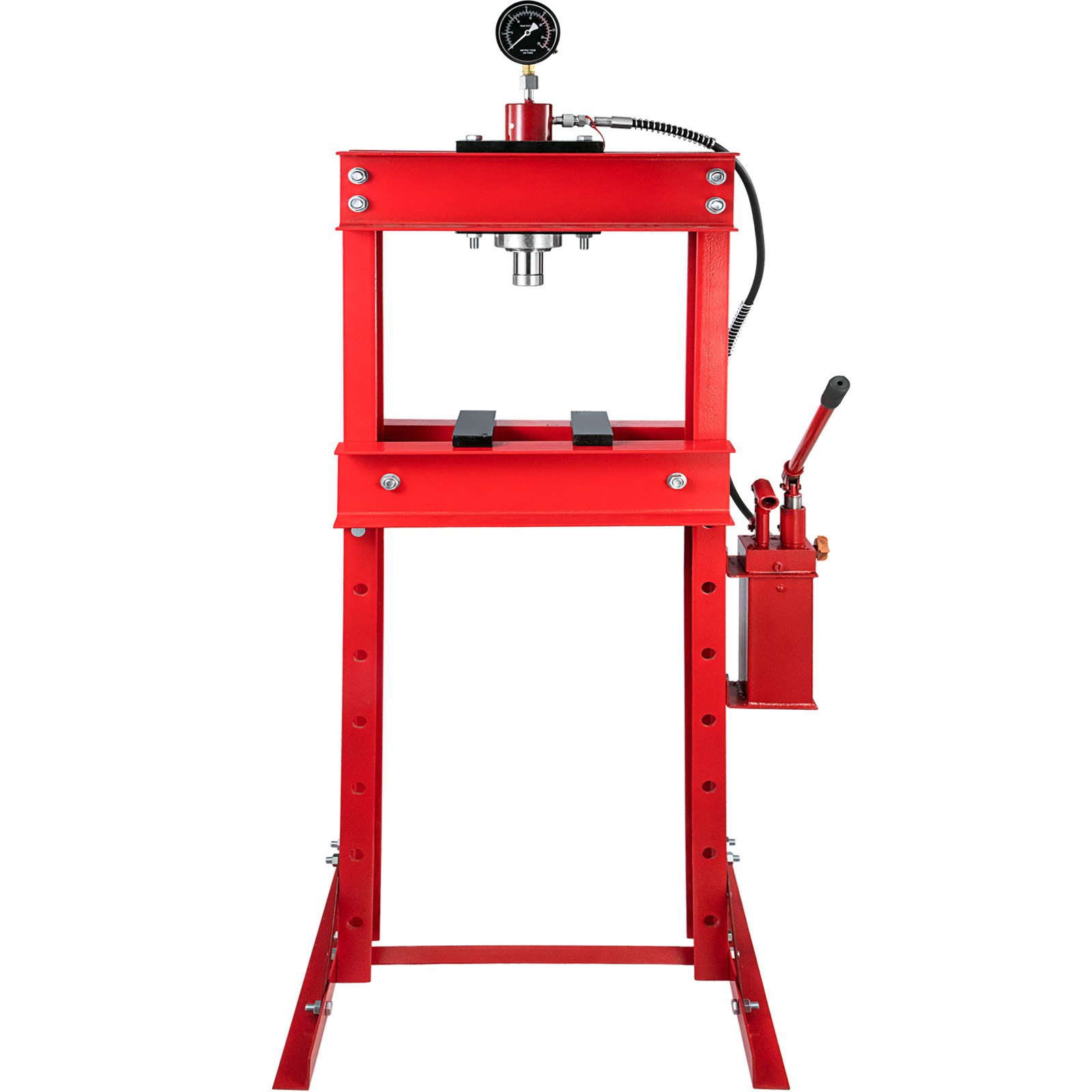 Vevor Hydraulische Pers Hydraulische Werkplaatspers 30 Ton Bench Top Mount Rood