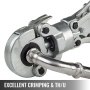 VEVOR 6T hydraulische krimptang 16-20-25-32 MM perstang, hydraulische perstang U-vormige/TH-vormige pijptang, handpers tang PE-X krimptang voor composiet buizen PEX PE-X PB buis