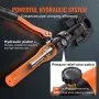 VEVOR Copper Tube Fittings Hydraulic Pipe Crimping Tool, Pressing Plier with V12, V15, V18, V22, V28 Quick Change Jaws, 360° Rotatable Press Kit for Confined Spaces Tee Fittings Hydraulically Driven