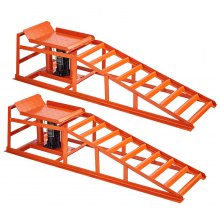 VEVOR hydraulische oprijplaten voor auto's, 2 stuks, hefhoogte 27-36 cm, draagbare oprijplaten voor garageonderhoud, olieverversingen en vrachtwagenreparaties, laadvermogen 1 t (per oprijplaat).