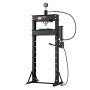 VEVOR hydraulische werkplaatspers 20 ton met 9 hoogte-instellingen voor staal, voor buigen, richten, persen en ponsen, handmatig en pneumatisch, met H-frame, manometer, 48 mm pons en antislip rubberen handgreep.