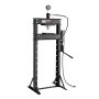 VEVOR hydraulische werkplaatspers 20 ton met 9 hoogte-instellingen voor staal, voor buigen, richten, persen en ponsen, handmatig en pneumatisch, met H-frame, manometer, 48 mm pons en antislip rubberen handgreep.
