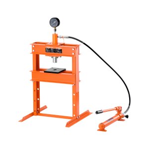 6T Werkplaatspers, hydraulische pers met platen, 4 standen instelbare hoogte, hydraulische pers, H-vormige frame-pers, lagerpers voor persen, stempelen, omvormen